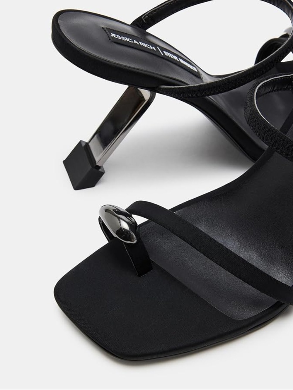 Steve Madden x Jessica Rich Harriet Black Heeled Sandals